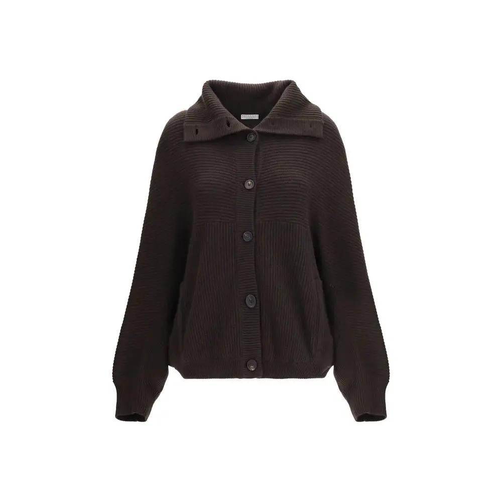 Brunello Cucinelli Brown Cashmere Cardigan