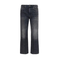 R13 Black Cotton Boyfriend Jeans