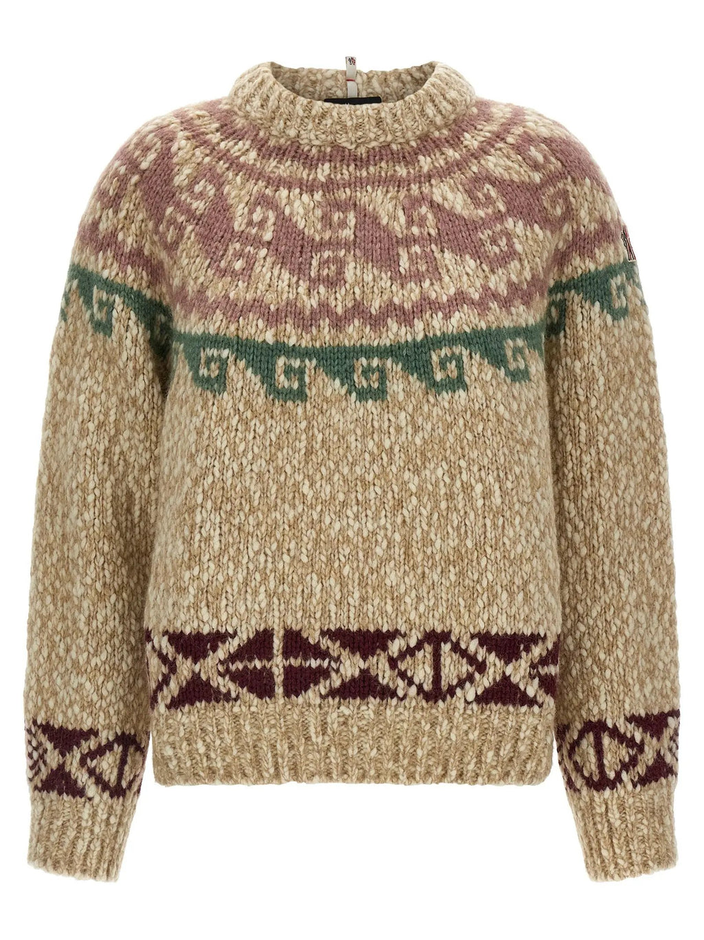 Moncler Grenoble Beige Wool Cardigan