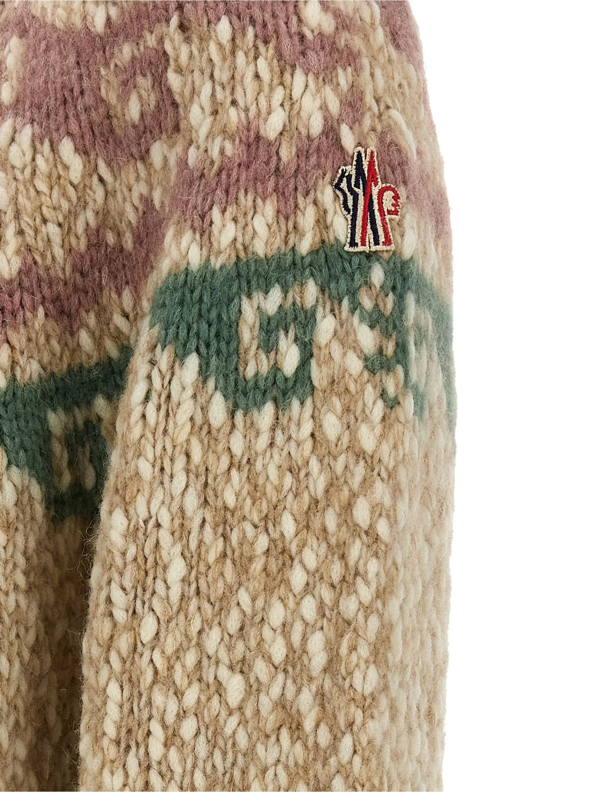 Moncler Grenoble Beige Wool Cardigan
