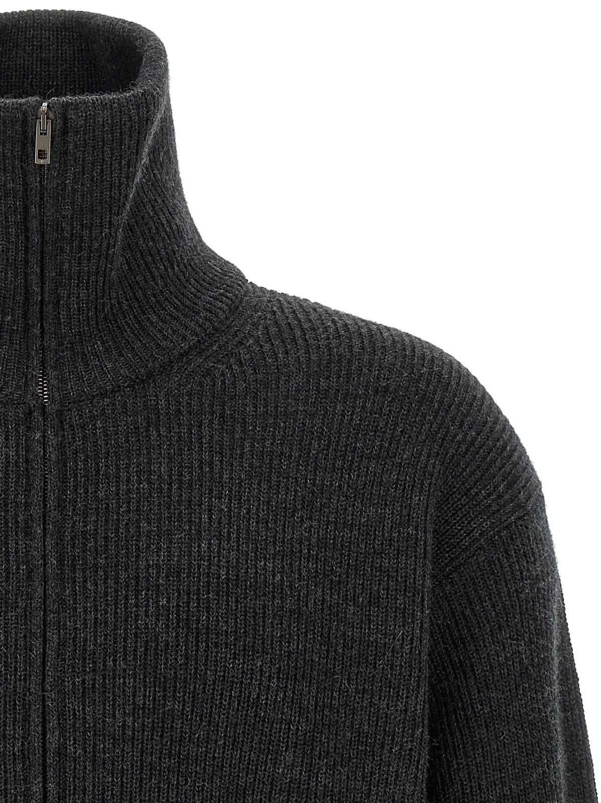 Lemaire Gray Wool Cardigan