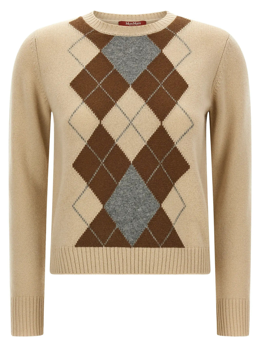 Max Mara Beige Wool Cardigan