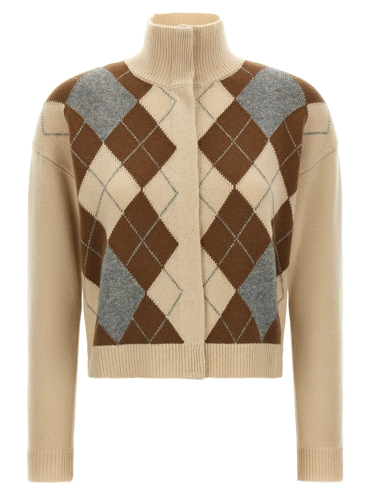 Max Mara Beige Wool Cardigan