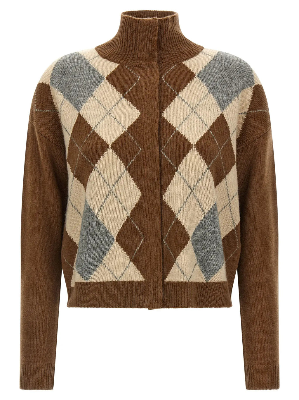 Max Mara Brown Wool Cardigan