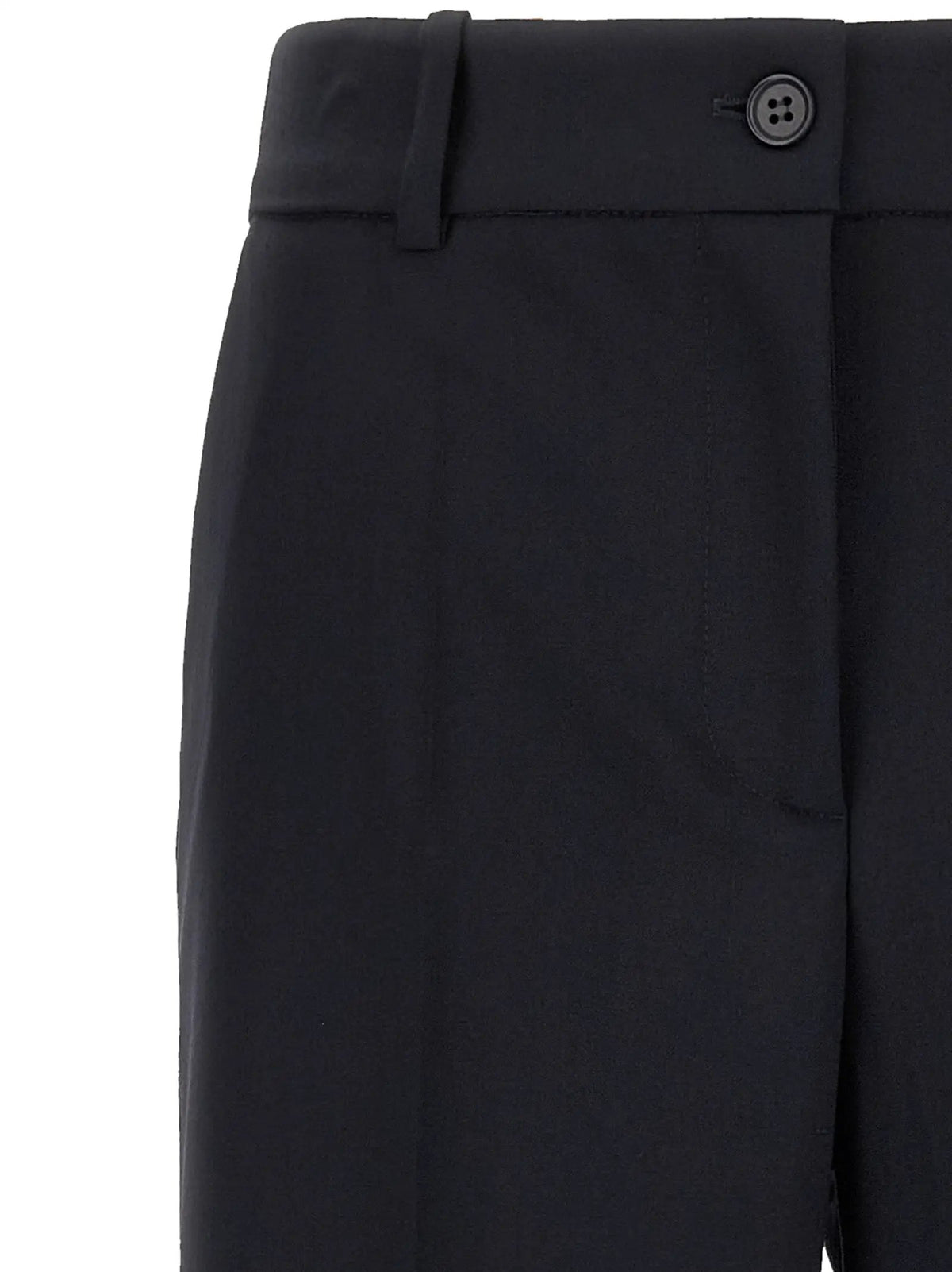 P.A.R.O.S.H. Black Virgin Wool Flared Pants