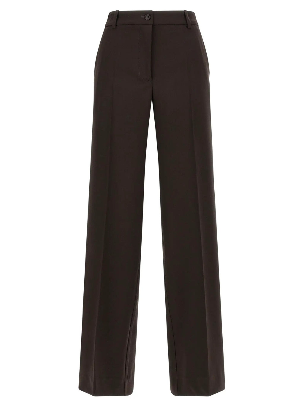 P.A.R.O.S.H. Brown Virgin Wool Flared Pants