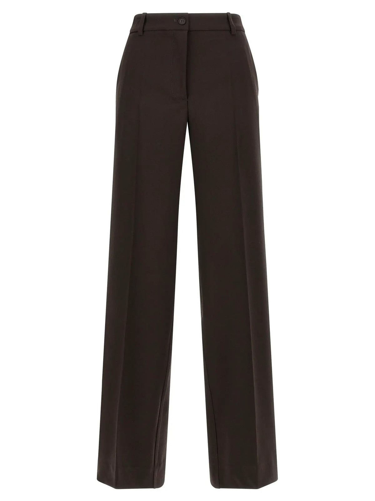 P.A.R.O.S.H. Brown Virgin Wool Flared Pants