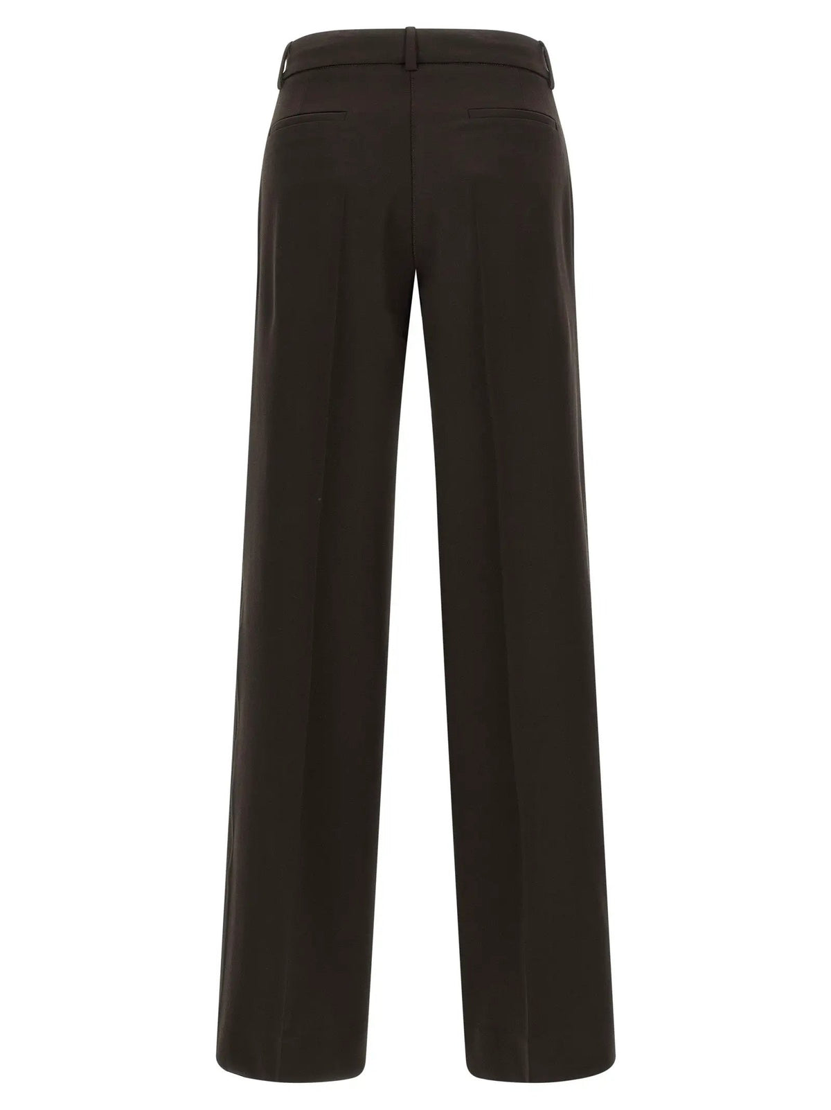 P.A.R.O.S.H. Brown Virgin Wool Flared Pants