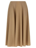 Moschino Beige Virgin Wool Midi Skirt