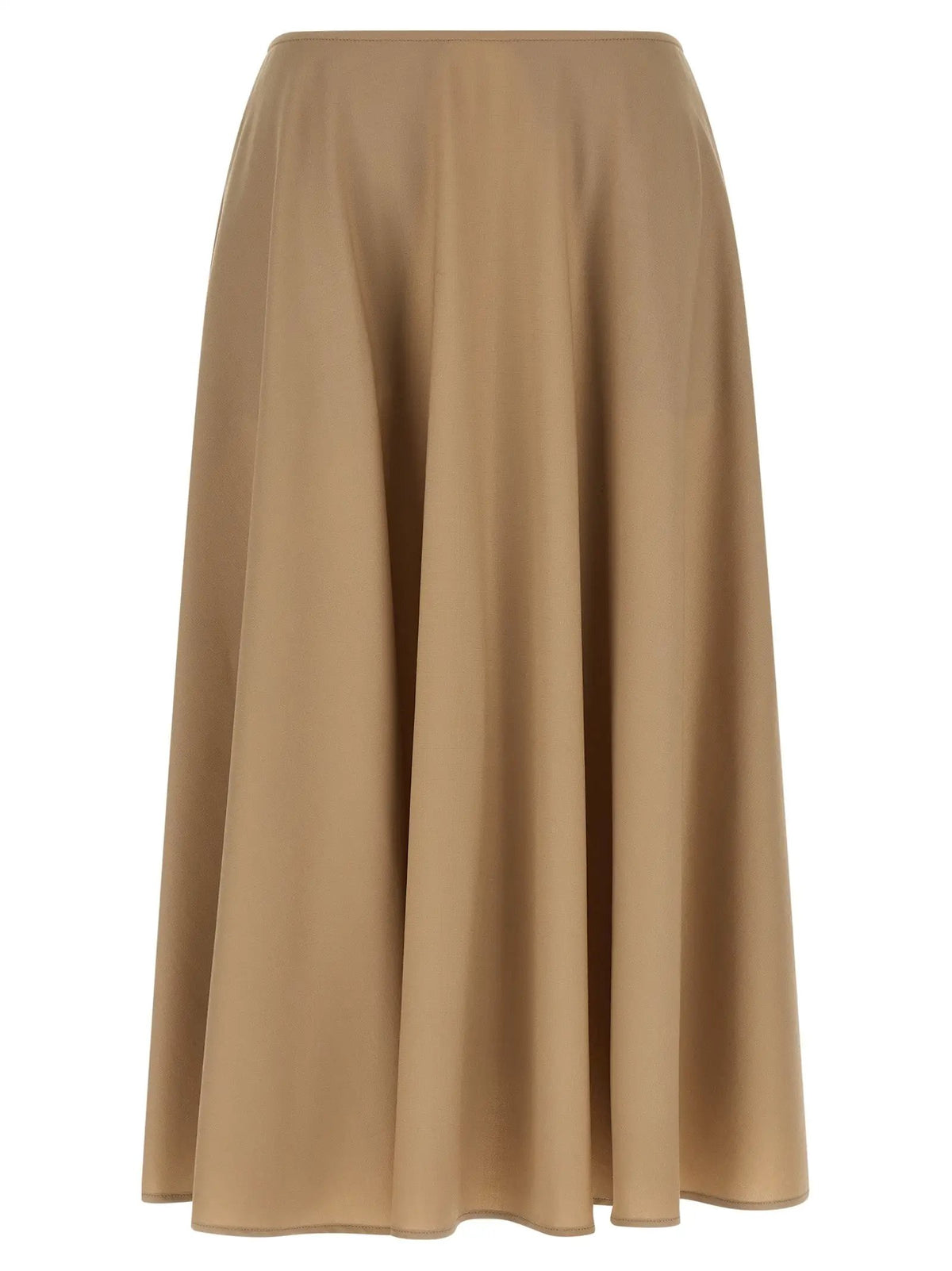 Moschino Beige Virgin Wool Midi Skirt