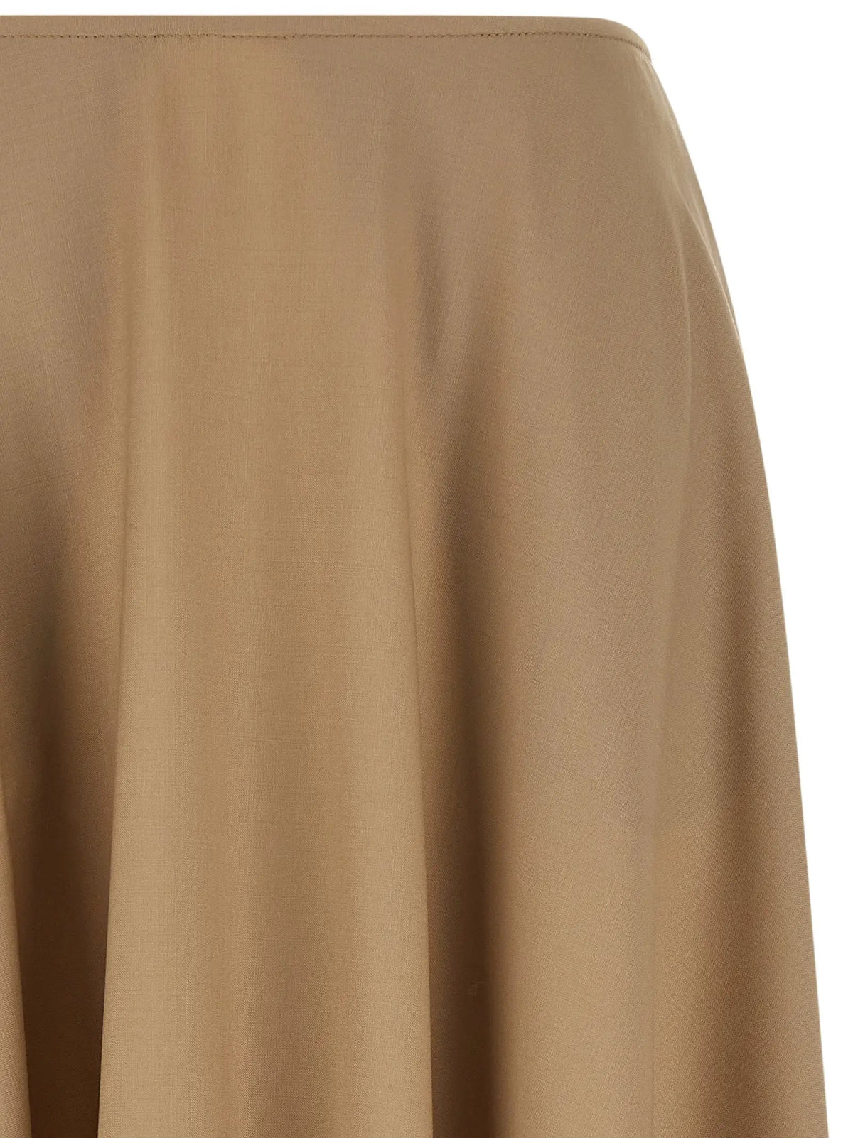 Moschino Beige Virgin Wool Midi Skirt