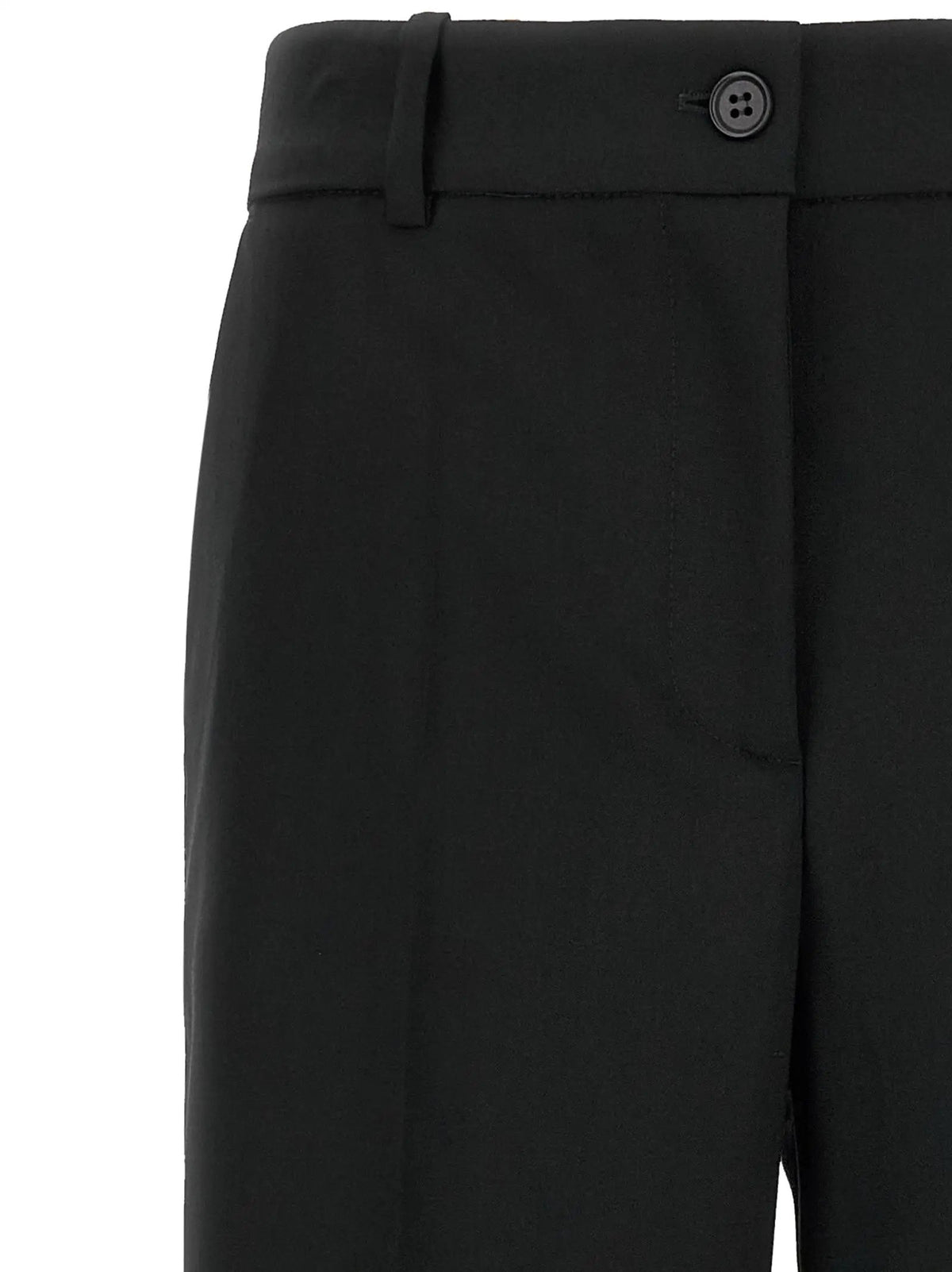 P.A.R.O.S.H. Black Virgin Wool Flared Pants