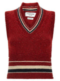 Thom Browne Red Wool Sleeveless Jacket