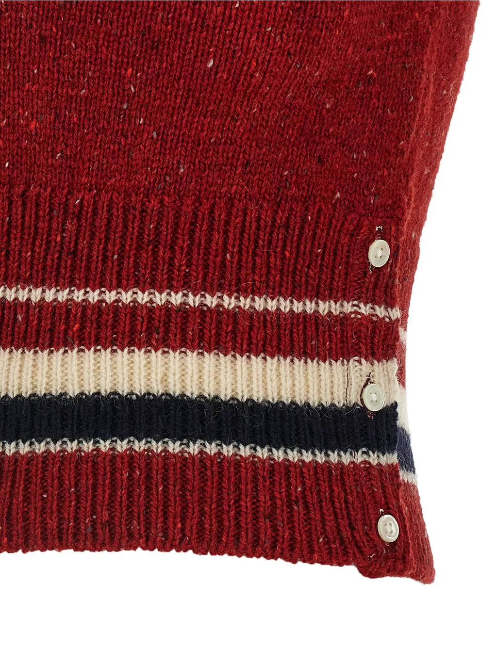 Thom Browne Red Wool Sleeveless Jacket