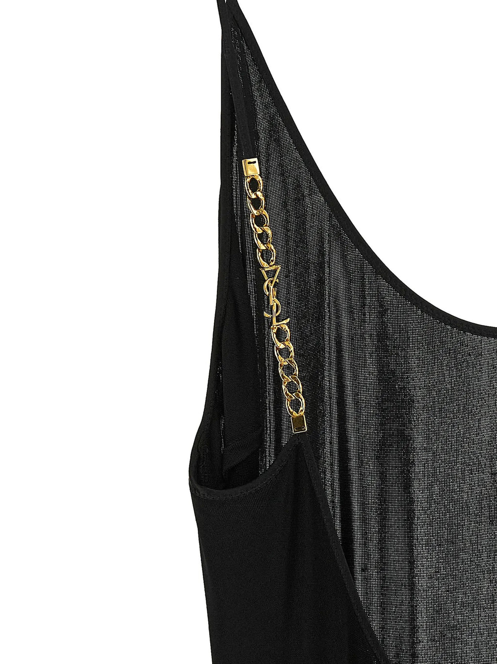 Saint Laurent Black Viscose Long Dress