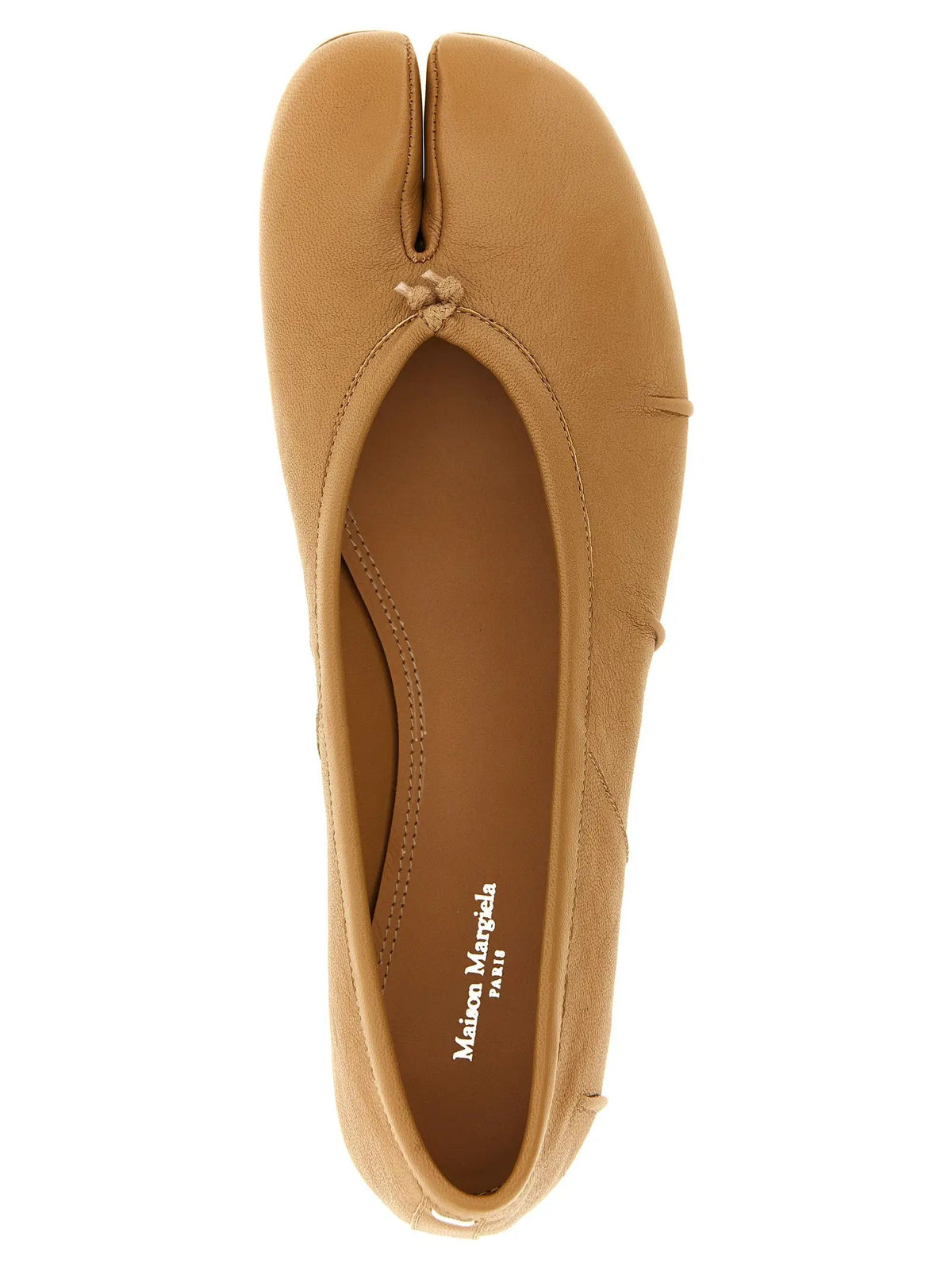 Maison Margiela Beige Lamb Leather Ballet Flats