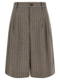 P.A.R.O.S.H. Brown Virgin Wool Bermuda Shorts