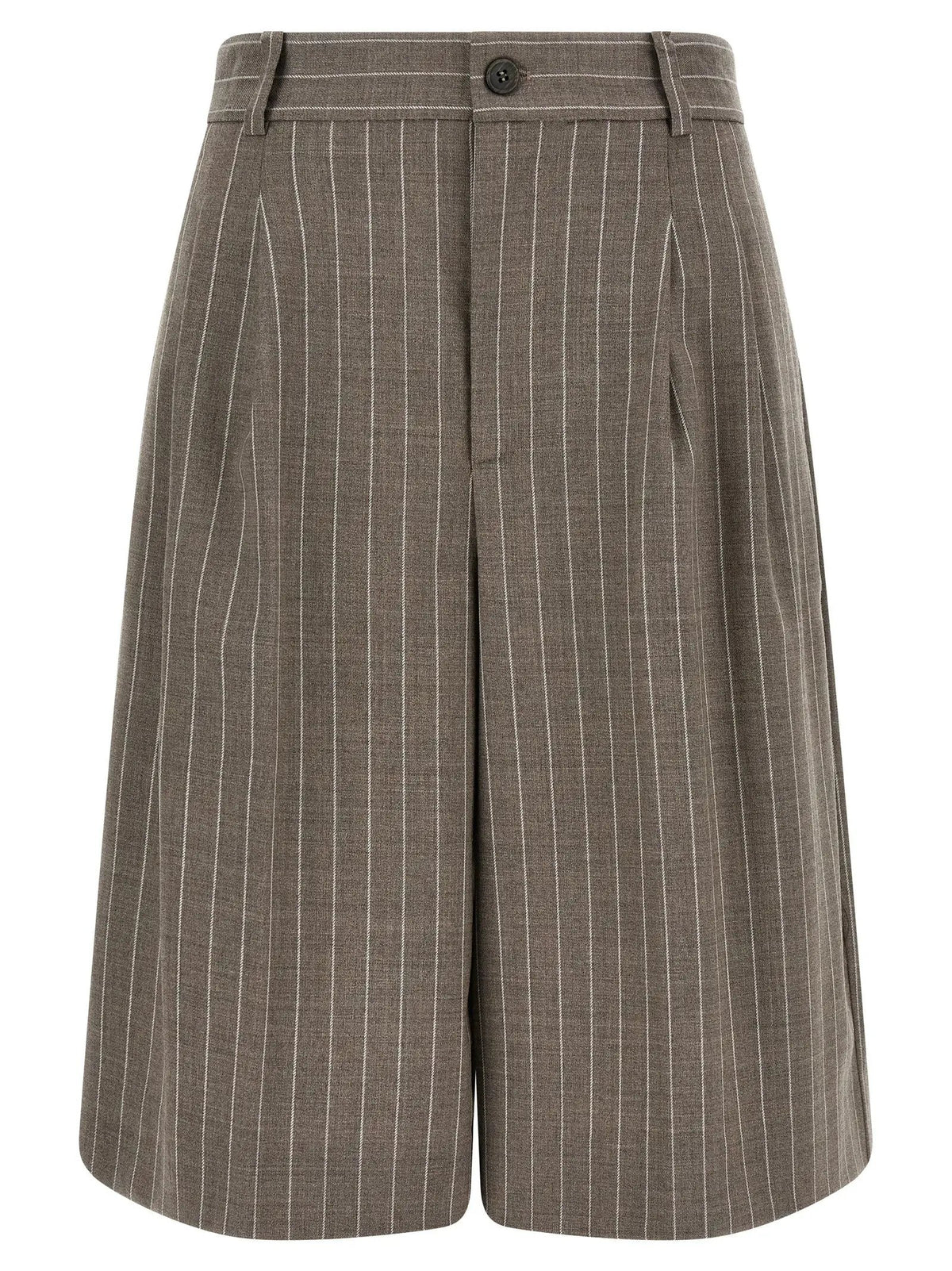 P.A.R.O.S.H. Brown Virgin Wool Bermuda Shorts