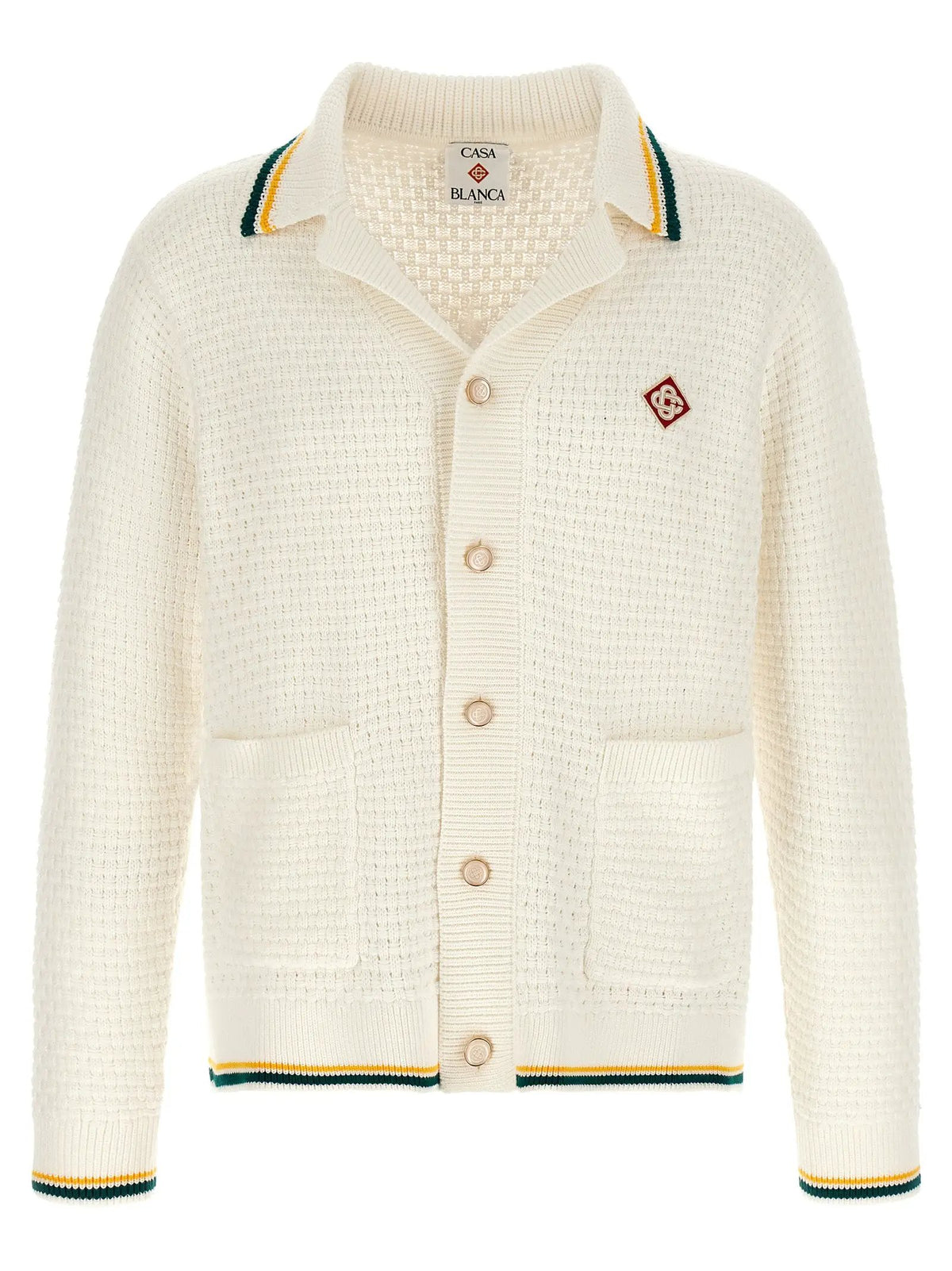 Casablanca White Cotton Cardigan