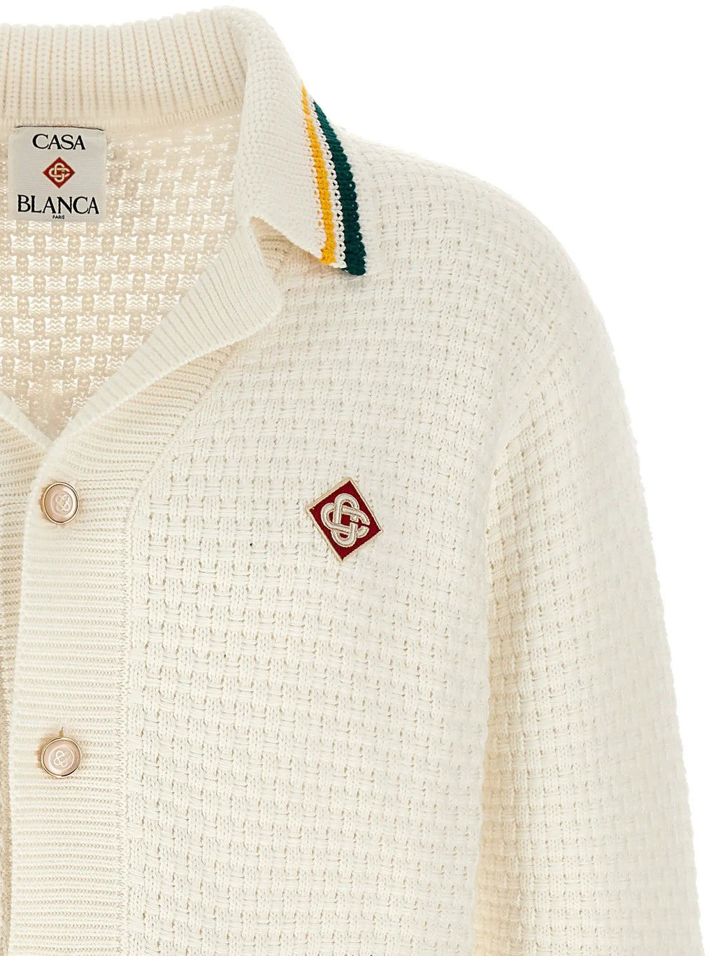 Casablanca White Cotton Cardigan