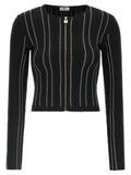 Elisabetta Franchi Black Viscose Cardigan