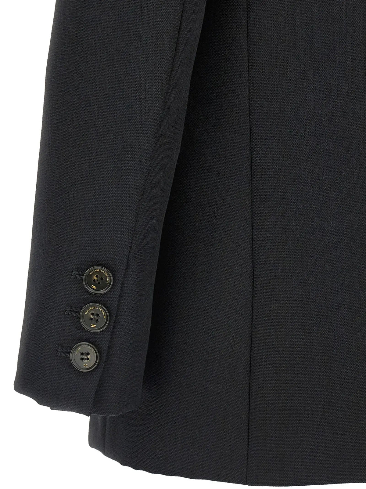 Elisabetta Franchi Black Virgin Wool Blazer