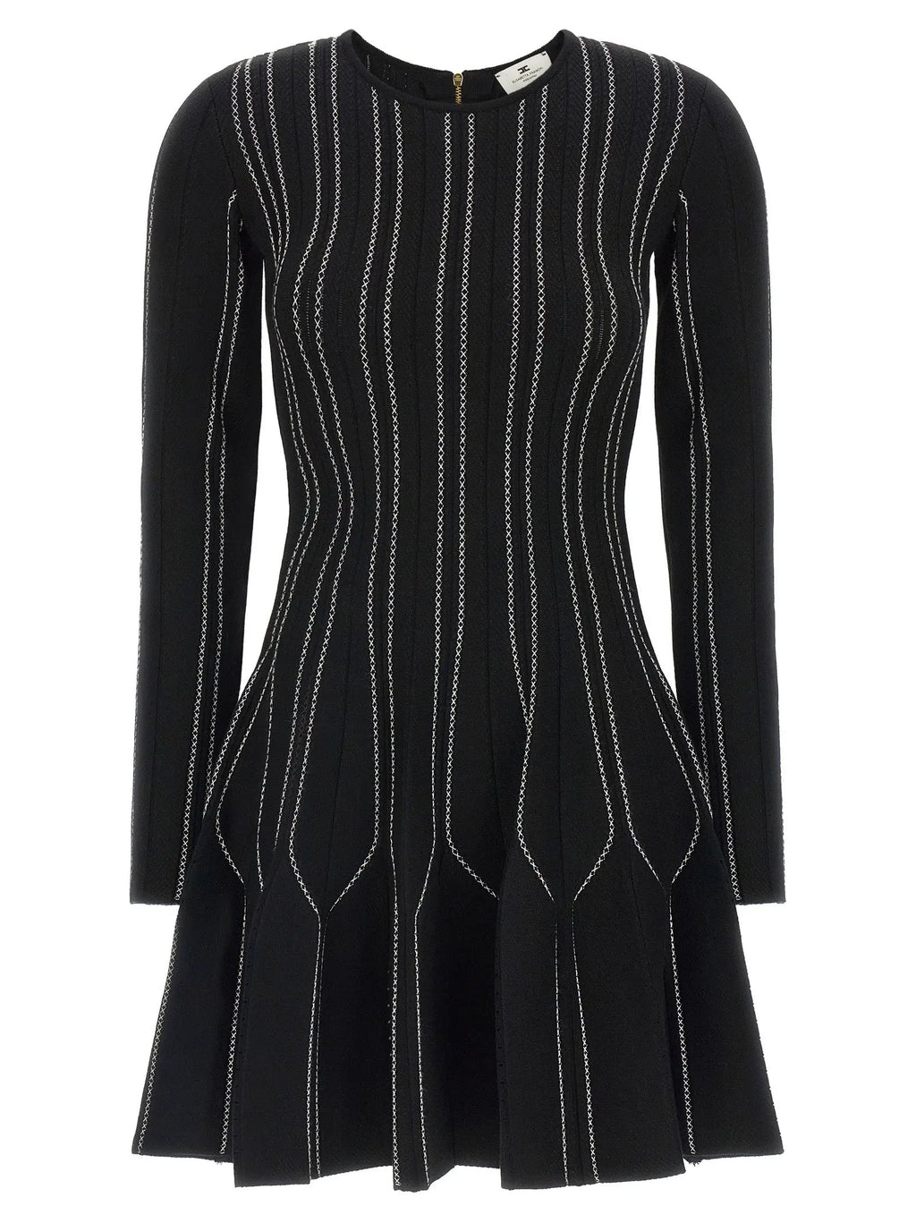 Elisabetta Franchi Black Viscose Short Dress
