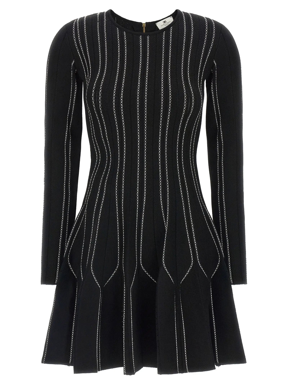 Elisabetta Franchi Black Viscose Short Dress