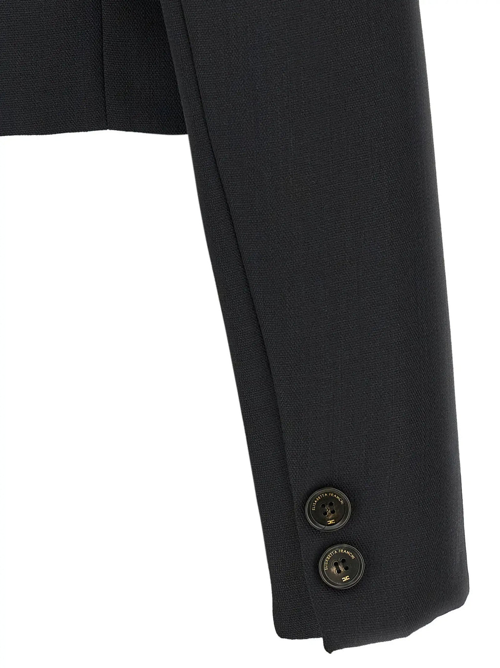 Elisabetta Franchi Black Virgin Wool Blazer