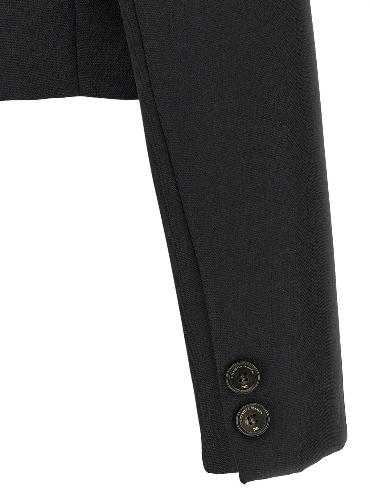 Elisabetta Franchi Black Virgin Wool Blazer