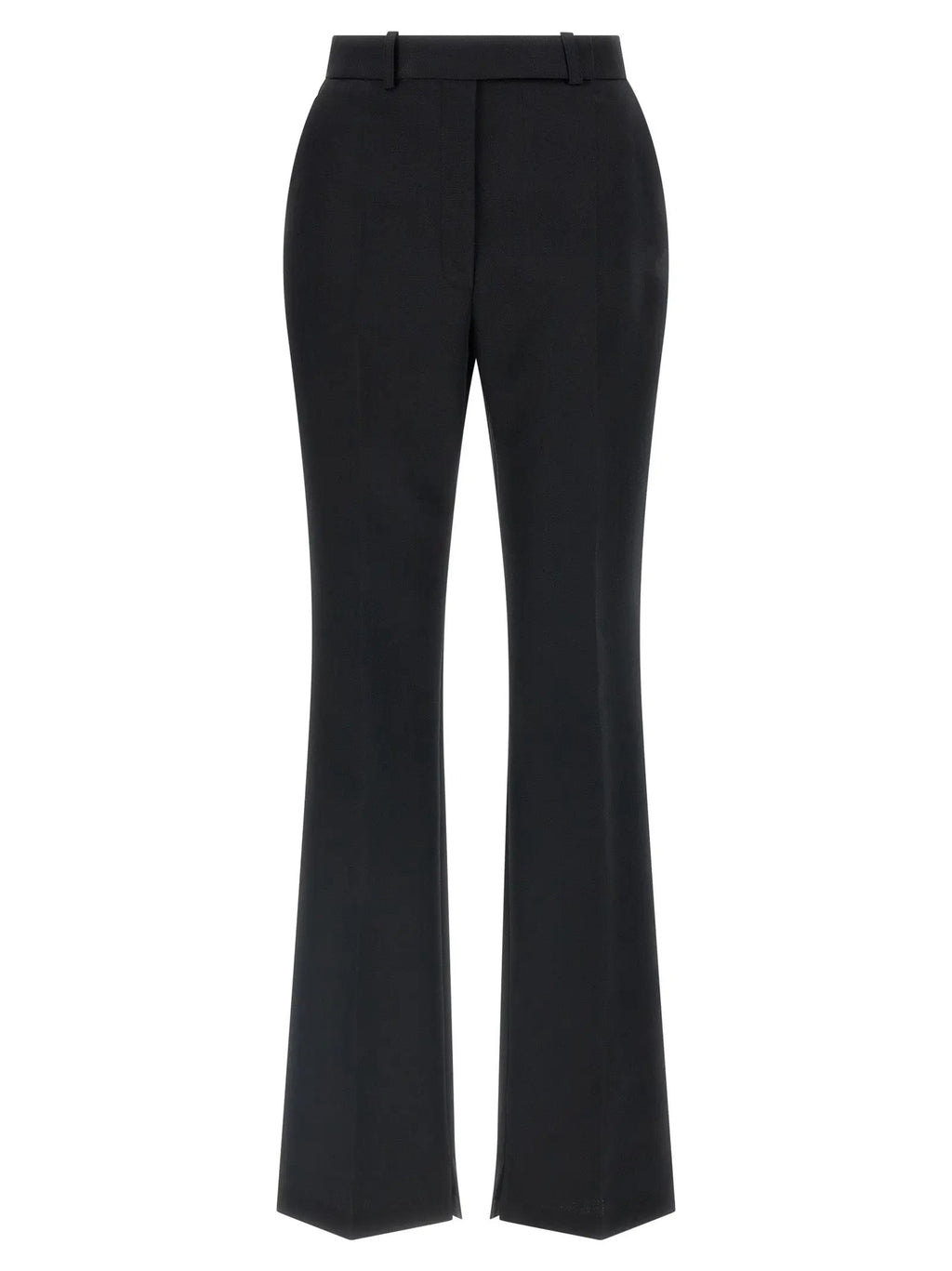 Elisabetta Franchi Black Virgin Wool Flared Pants