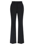 Elisabetta Franchi Black Virgin Wool Flared Pants