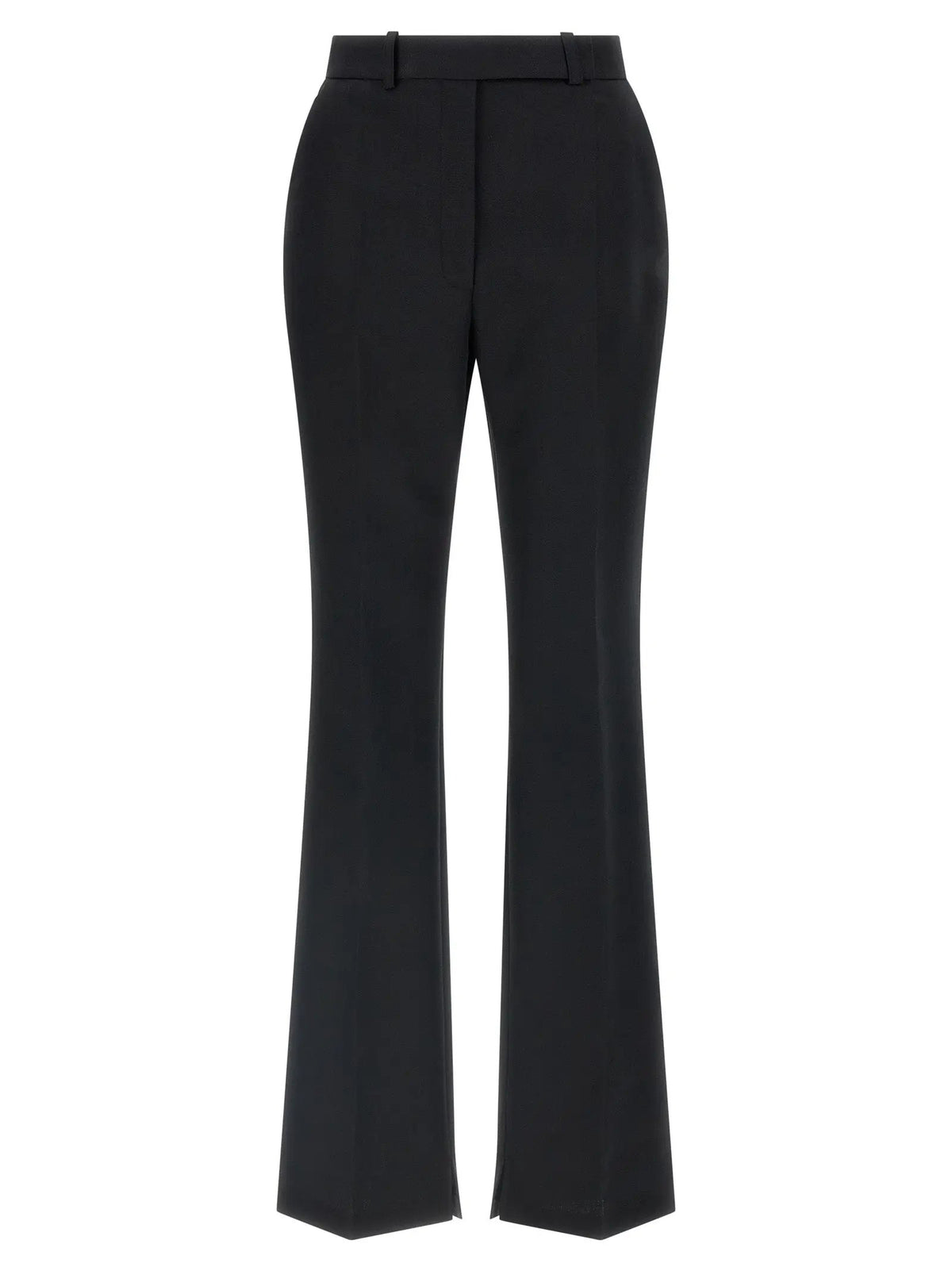Elisabetta Franchi Black Virgin Wool Flared Pants