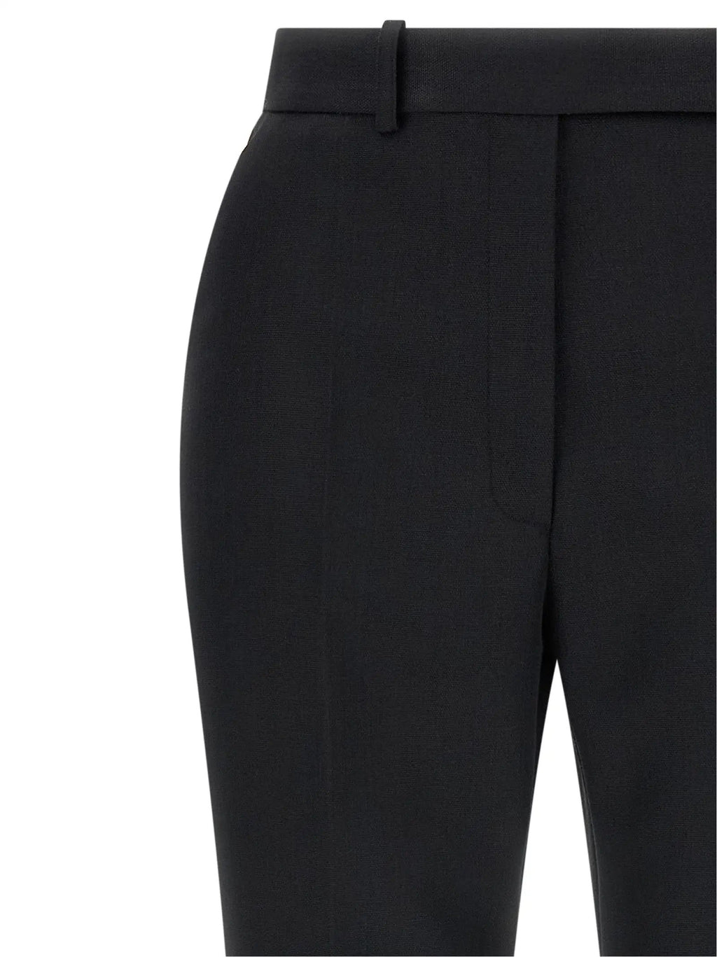 Elisabetta Franchi Black Virgin Wool Flared Pants