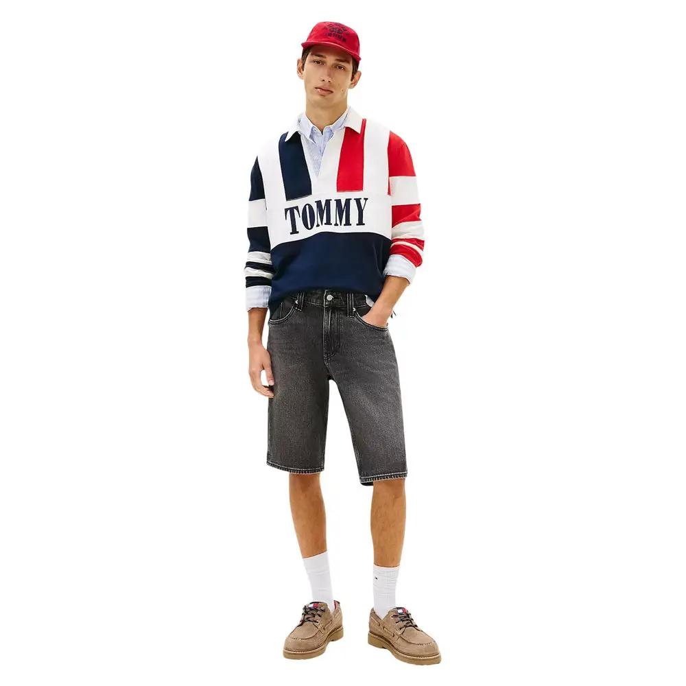 Tommy Hilfiger Jeans Tommy Hilfiger Jeans Black Recycled Cotton Bermuda Shorts