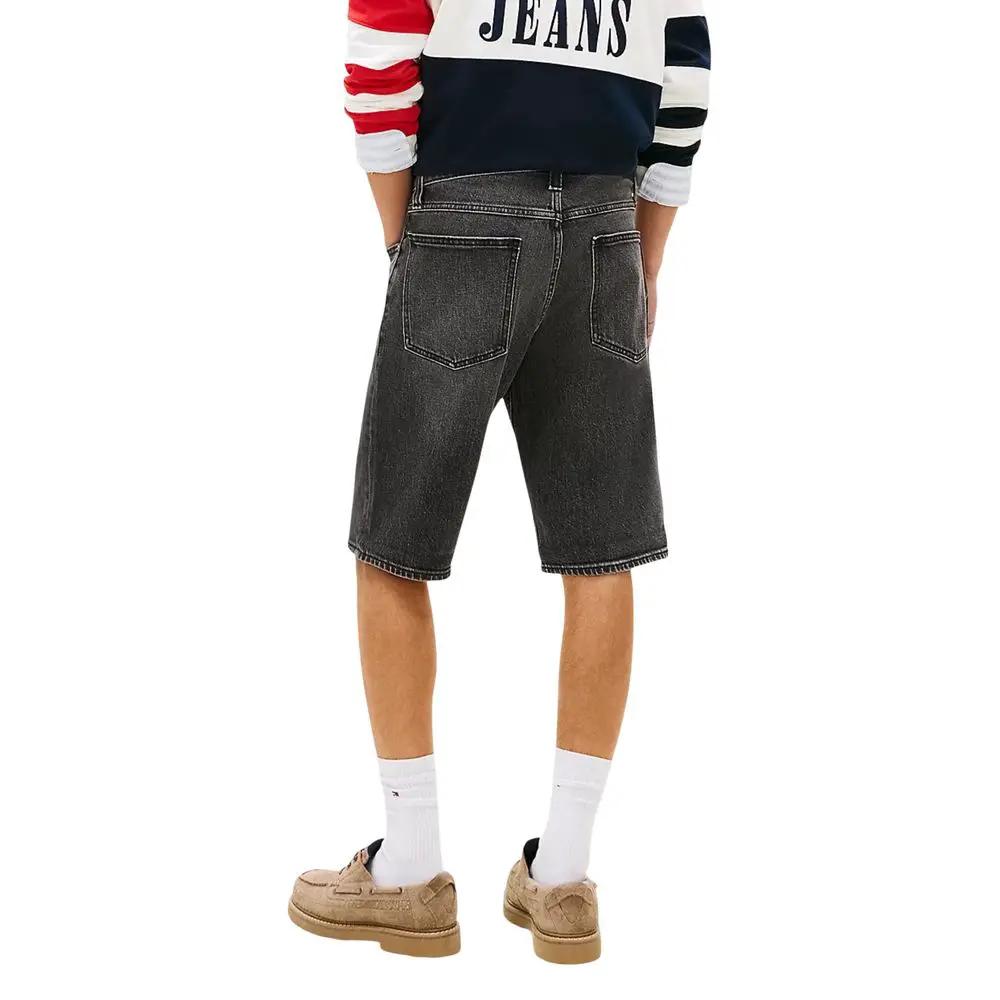 Tommy Hilfiger Jeans Black Recycled Cotton Bermuda Shorts
