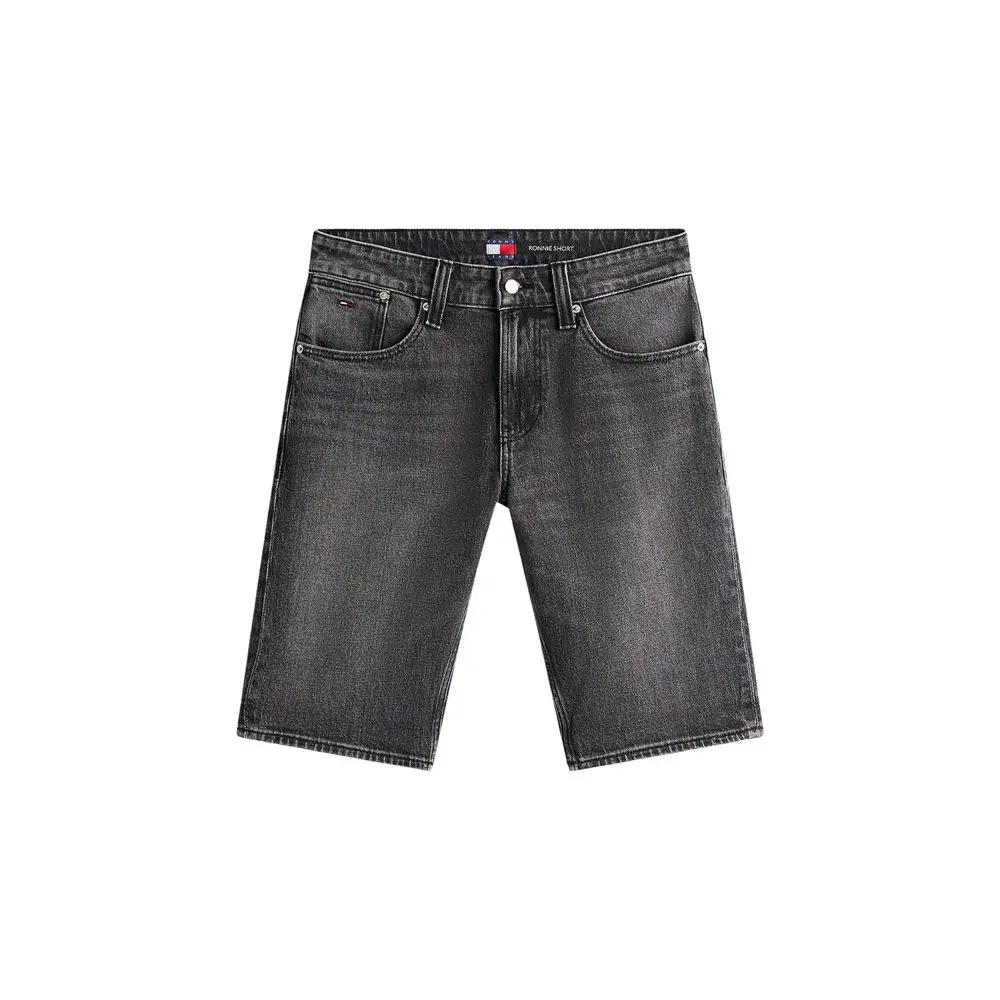Tommy Hilfiger Jeans Black Recycled Cotton Bermuda Shorts