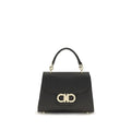 Ferragamo Black Calf Leather Bos Taurus Shoulder Bag
