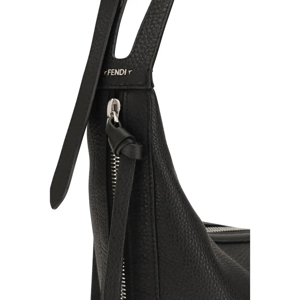 Fendi Fendi Black Calf Leather Bos Taurus Shoulder Bag