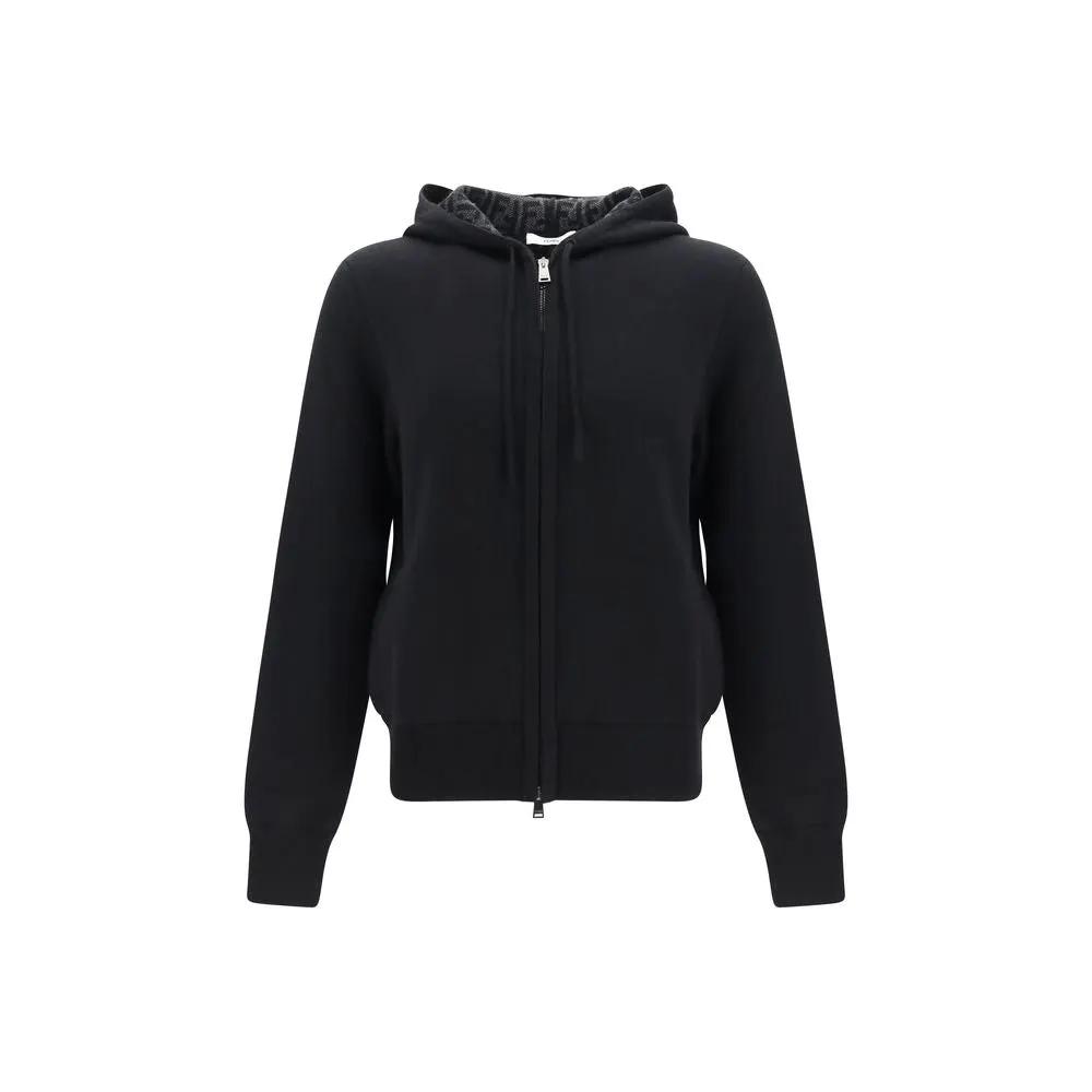 Fendi Black Cashmere Hoodie