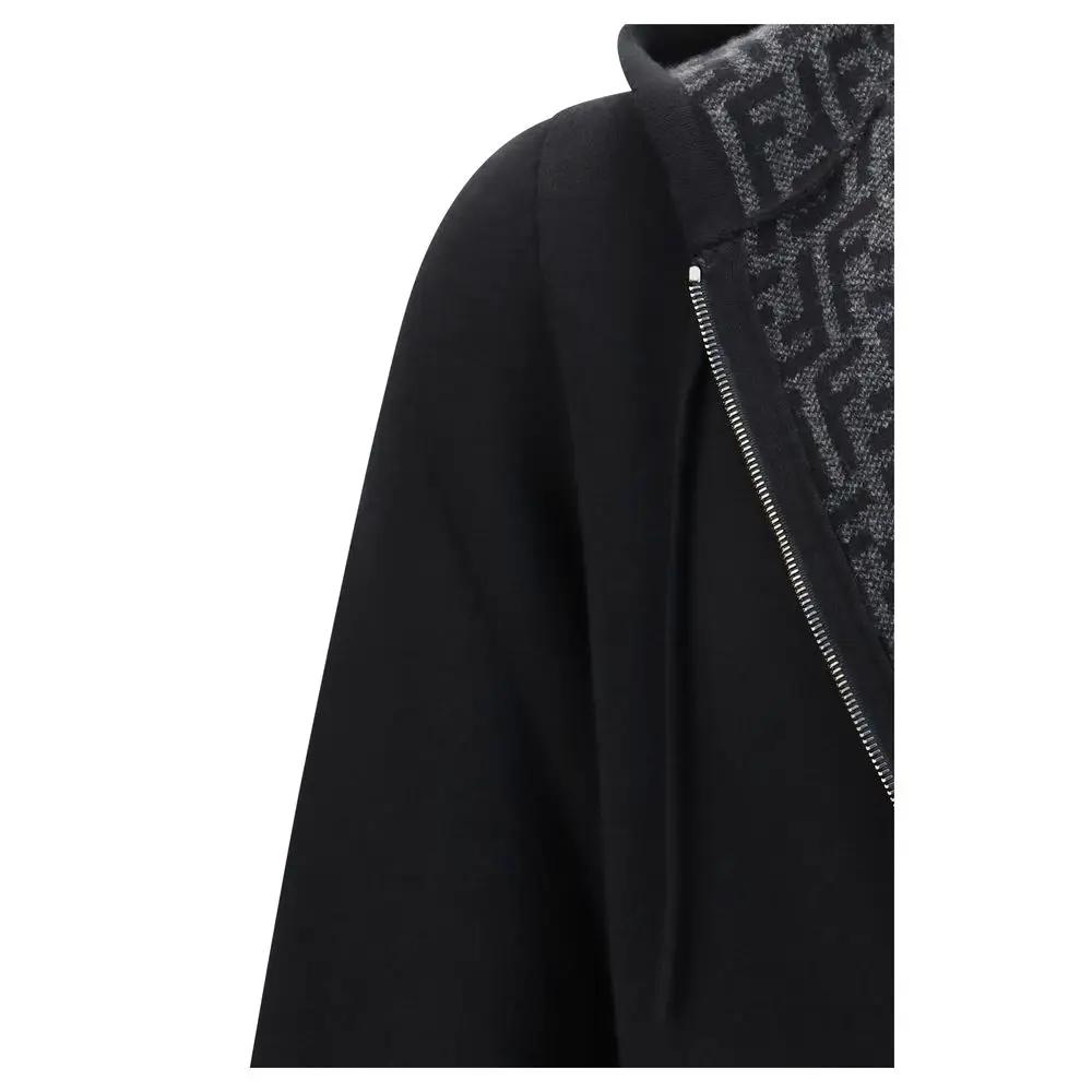 Fendi Black Cashmere Hoodie