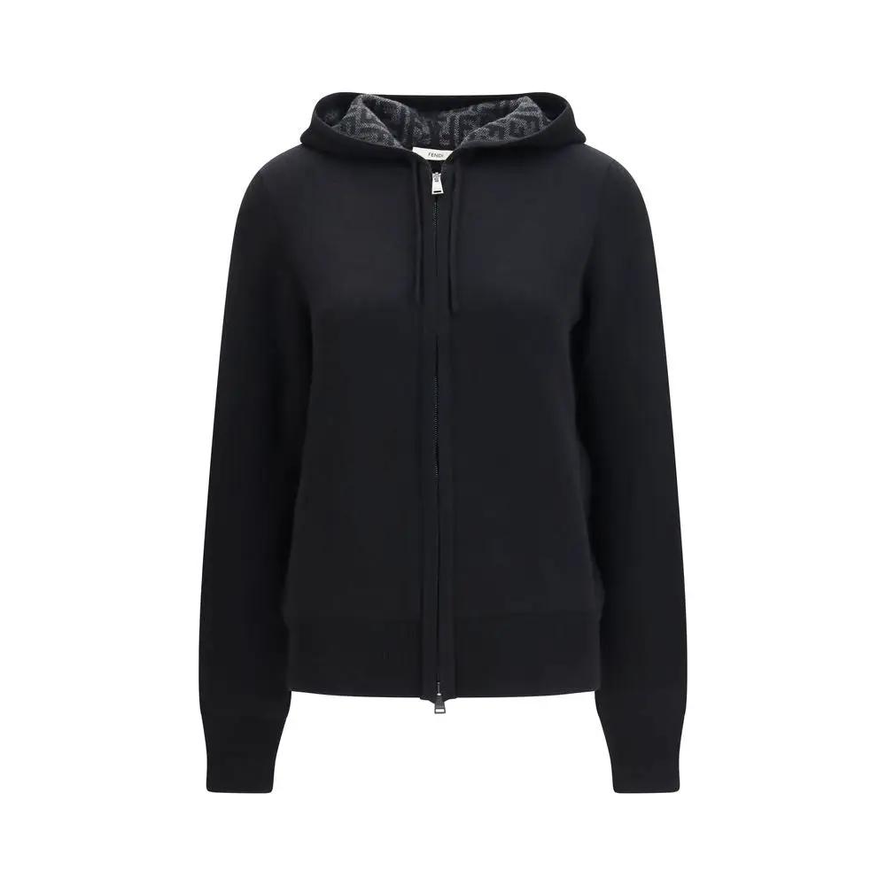 Fendi Fendi Black Cashmere Hoodie
