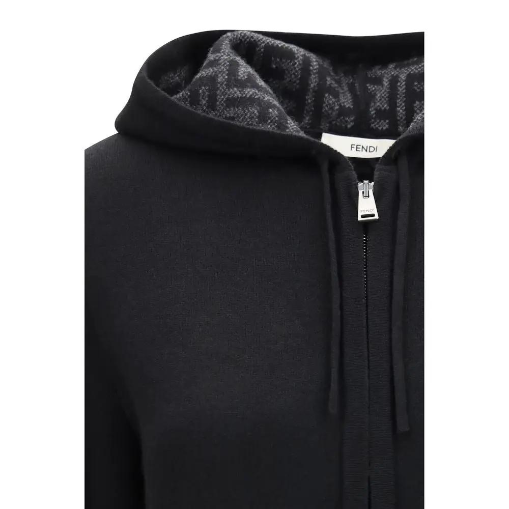 Fendi Fendi Black Cashmere Hoodie