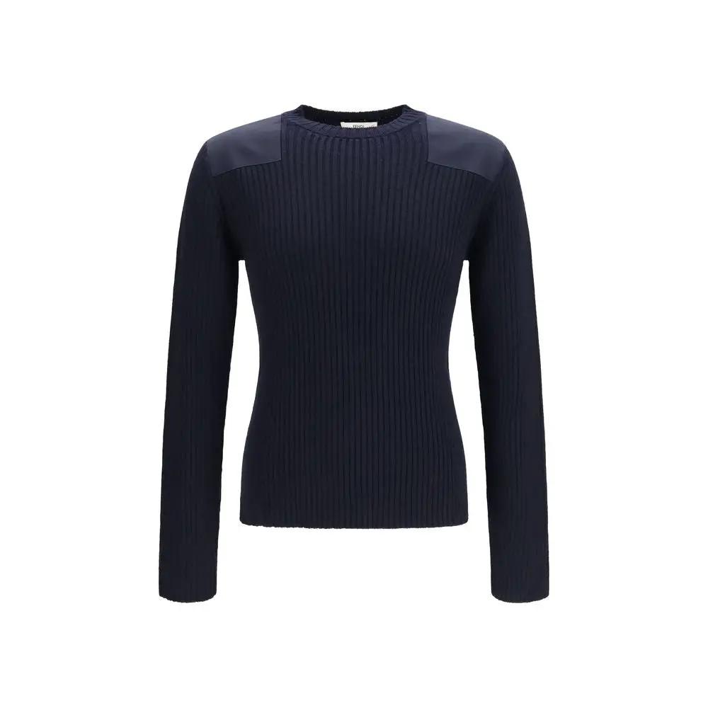 Fendi Blue Wool Oves Aries Sweatshirt