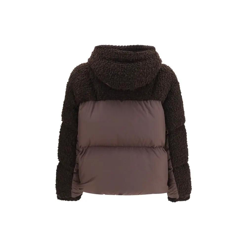 Moncler Brown Wool Oves Aries Full-Length Jacket