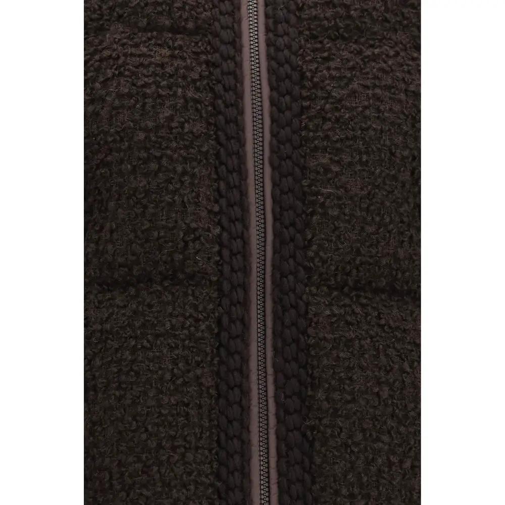 Moncler Brown Wool Oves Aries Full-Length Jacket