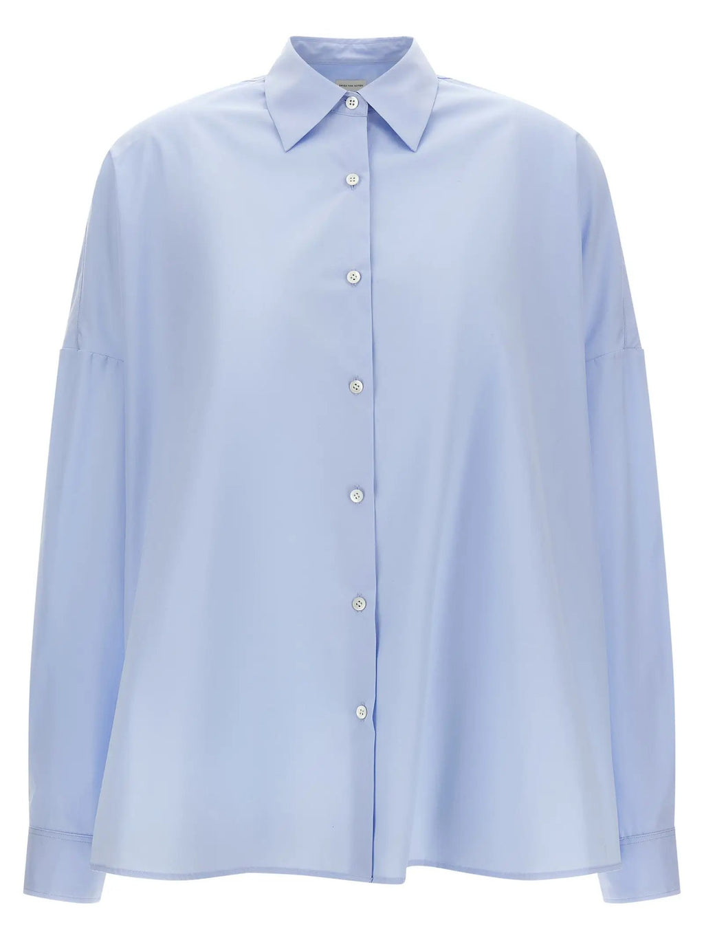 Dries Van Noten Blue Cotton Blouse