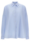 Dries Van Noten Blue Cotton Blouse