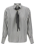 Brunello Cucinelli Gray Silk Blouse