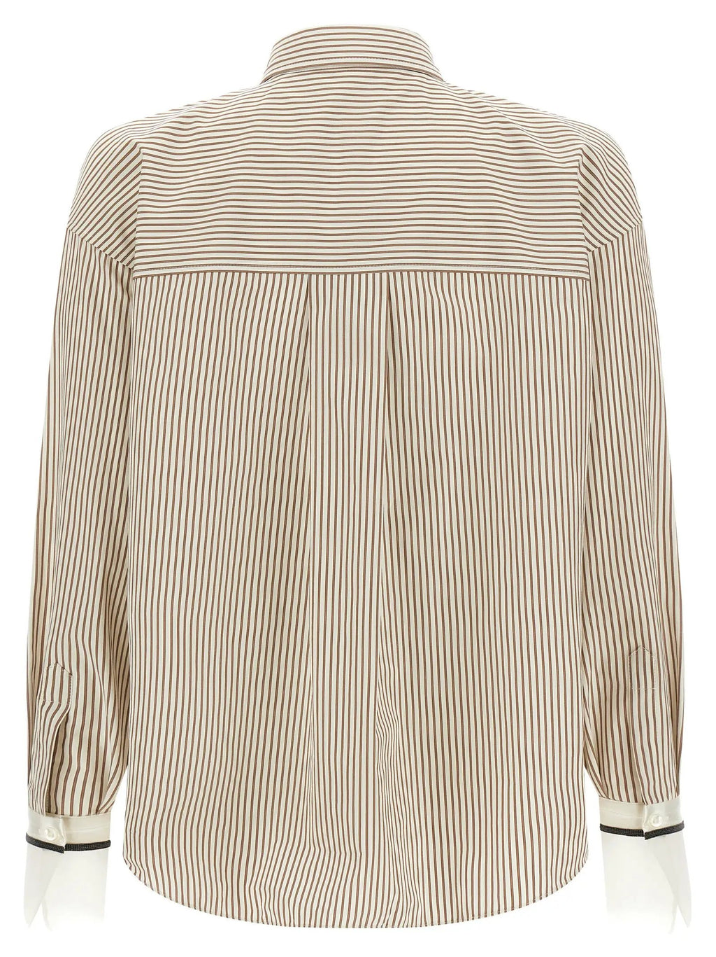 Chemisier en coton beige Brunello Cucinelli